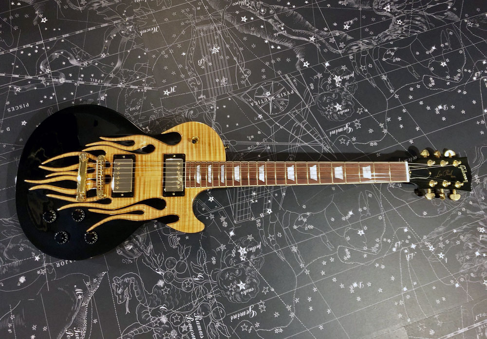 gibson lp carved flame 2 0